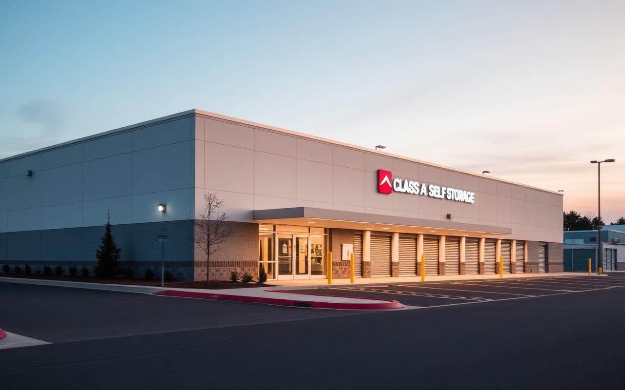 Modern climate-controlled self-storage facility